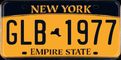 NY license plate GLB1977