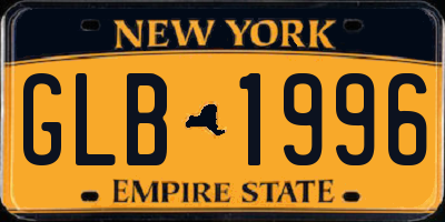 NY license plate GLB1996