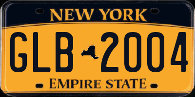 NY license plate GLB2004