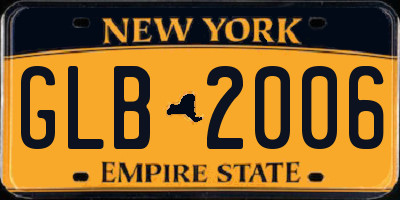 NY license plate GLB2006