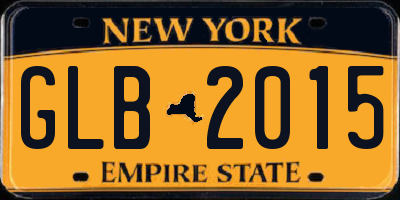NY license plate GLB2015