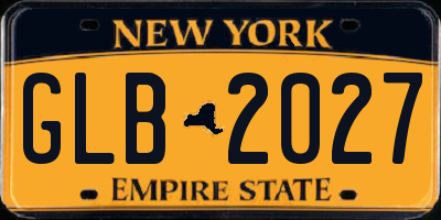 NY license plate GLB2027