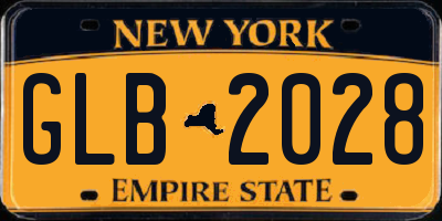 NY license plate GLB2028