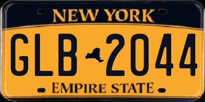 NY license plate GLB2044
