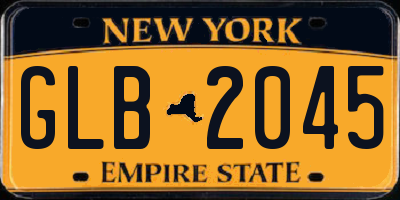 NY license plate GLB2045