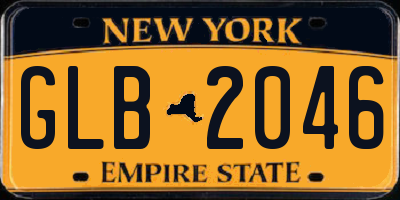 NY license plate GLB2046