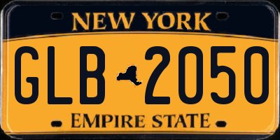 NY license plate GLB2050