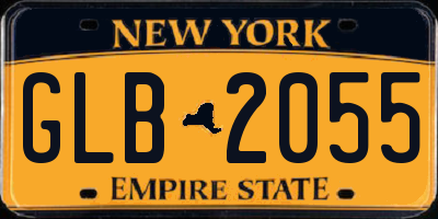 NY license plate GLB2055