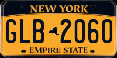 NY license plate GLB2060