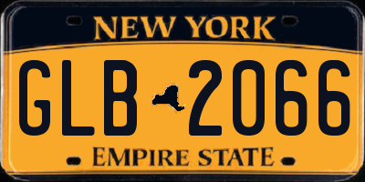 NY license plate GLB2066