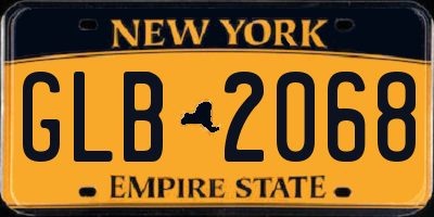 NY license plate GLB2068