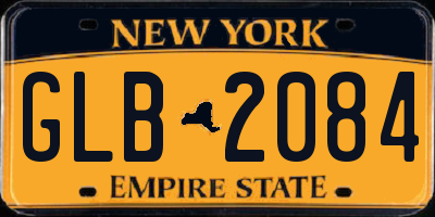 NY license plate GLB2084