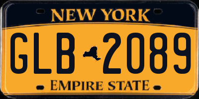 NY license plate GLB2089