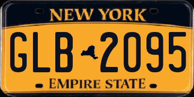 NY license plate GLB2095