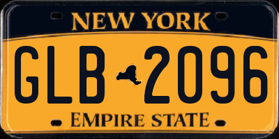 NY license plate GLB2096