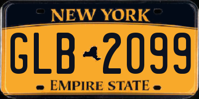 NY license plate GLB2099