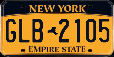 NY license plate GLB2105