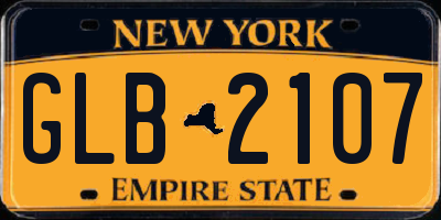 NY license plate GLB2107