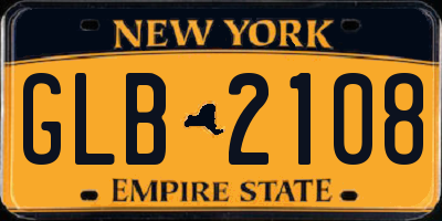NY license plate GLB2108
