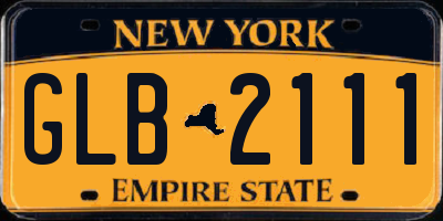 NY license plate GLB2111