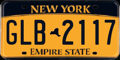 NY license plate GLB2117