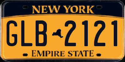 NY license plate GLB2121