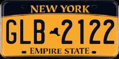 NY license plate GLB2122