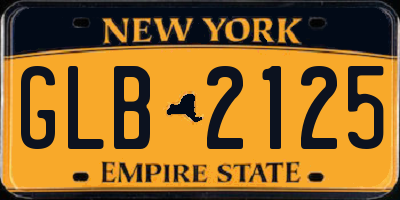 NY license plate GLB2125
