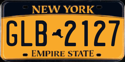 NY license plate GLB2127