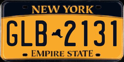 NY license plate GLB2131