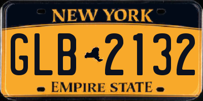 NY license plate GLB2132