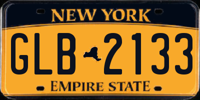 NY license plate GLB2133