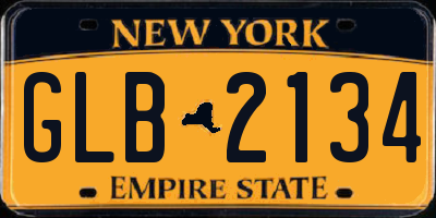 NY license plate GLB2134