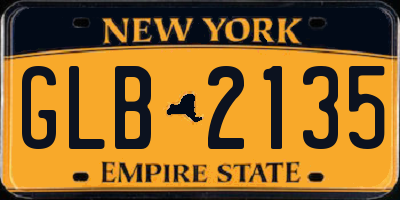 NY license plate GLB2135