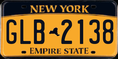 NY license plate GLB2138