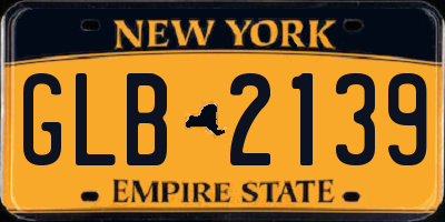 NY license plate GLB2139