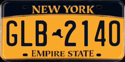 NY license plate GLB2140