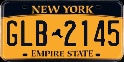 NY license plate GLB2145