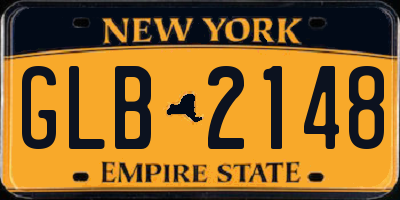 NY license plate GLB2148