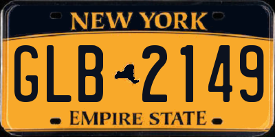 NY license plate GLB2149