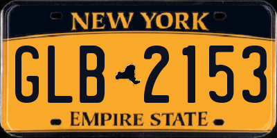 NY license plate GLB2153