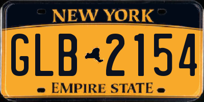 NY license plate GLB2154