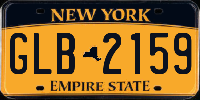 NY license plate GLB2159