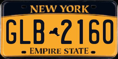 NY license plate GLB2160