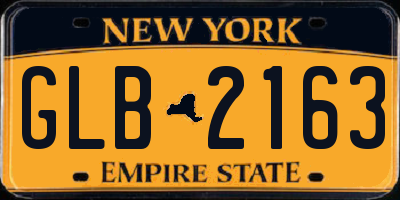 NY license plate GLB2163