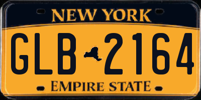 NY license plate GLB2164