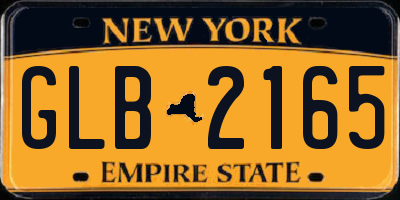 NY license plate GLB2165