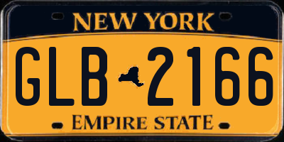 NY license plate GLB2166