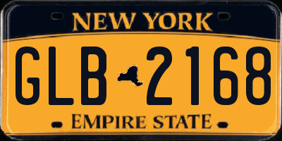 NY license plate GLB2168