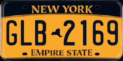 NY license plate GLB2169